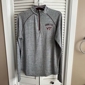 Virginia Tech Grey Quarter Zip Shirt